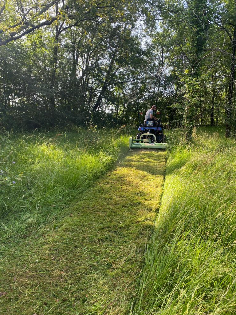 Broyage de l'herbe